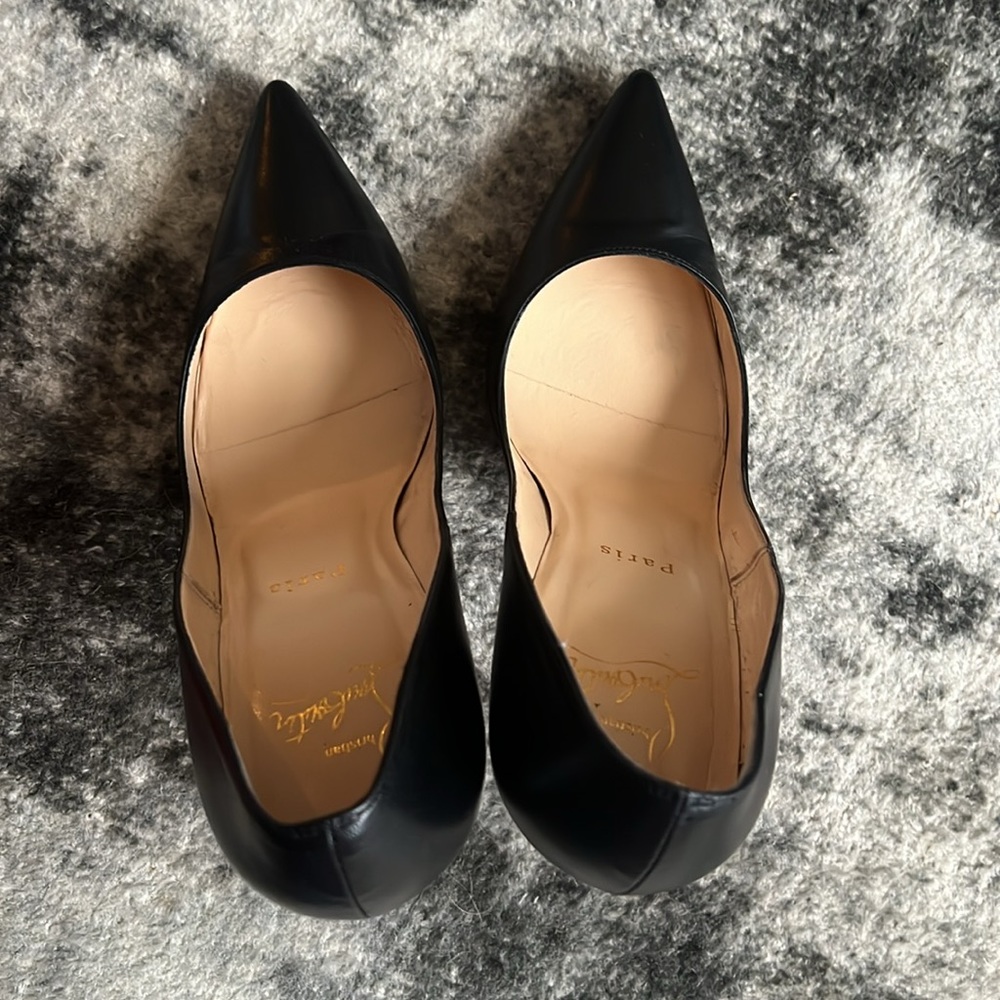 Christian Louboutin Black Leather So Kate Heels - Picture 7 of 12